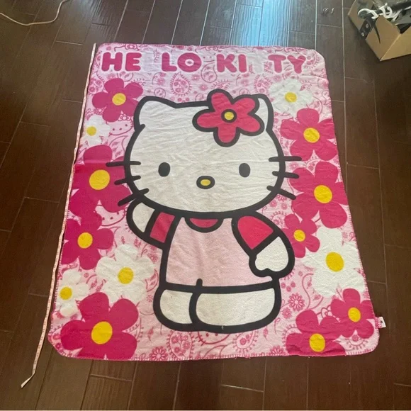 Plush hello kitty blanket 56x46 - Picture 1 of 5